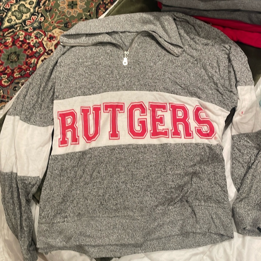 Rutgers quarter zip sweater